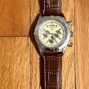 Luxury Silver and Brown Watch